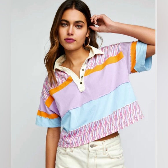 NWOT Free People • We The Free • Bella Polo XL - Picture 2 of 9